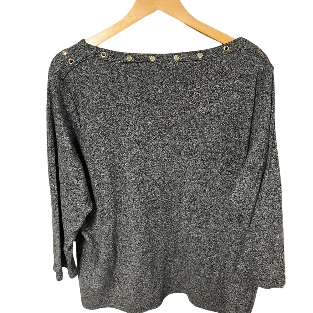 Rafaella women’s plus size 3X gray pullover top NWT - Picture 3 of 6